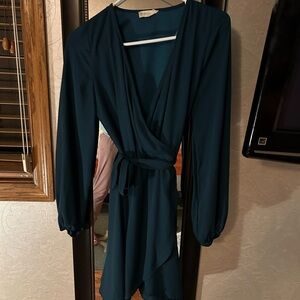 Altar'd State Teal Wrap Dress
